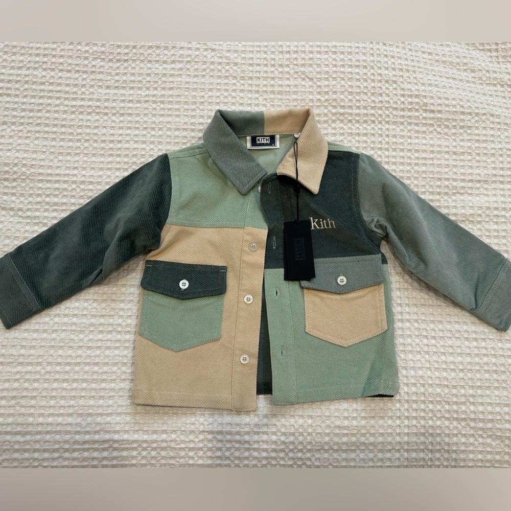 Kith Kids Green and Tan Corduroy Jacket